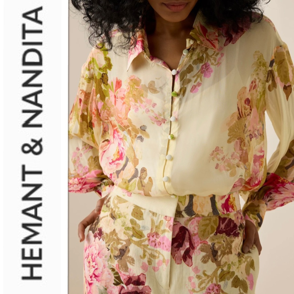 Hemant & Nandita Sama Floral Print blouse IN STORES NOW